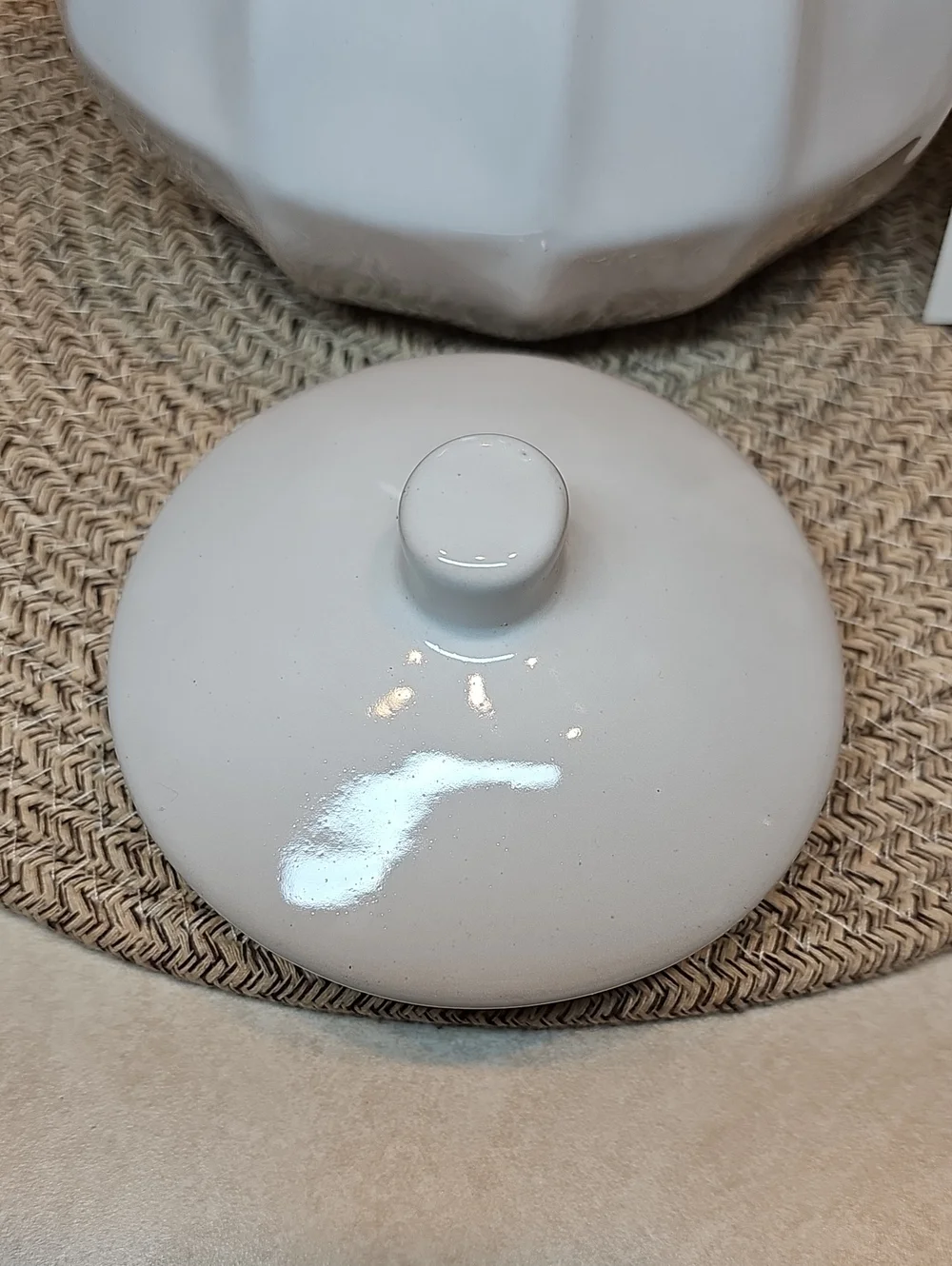 Hearth & Hand 44oz. Stoneware Teapot Sour Cream